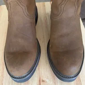 Twisted X Brown and Tan Leather Boots size 10D TWISTED X Adult Male CellStretch Comp Toe Distressed Saddle  main image 4